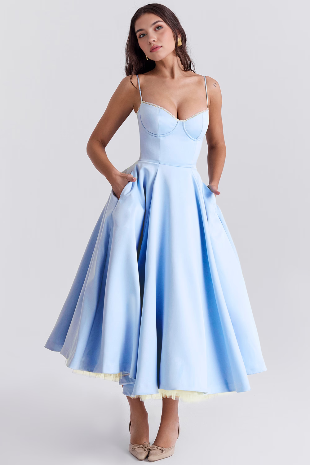 Vestido Midi Ágata - Dupla Camada