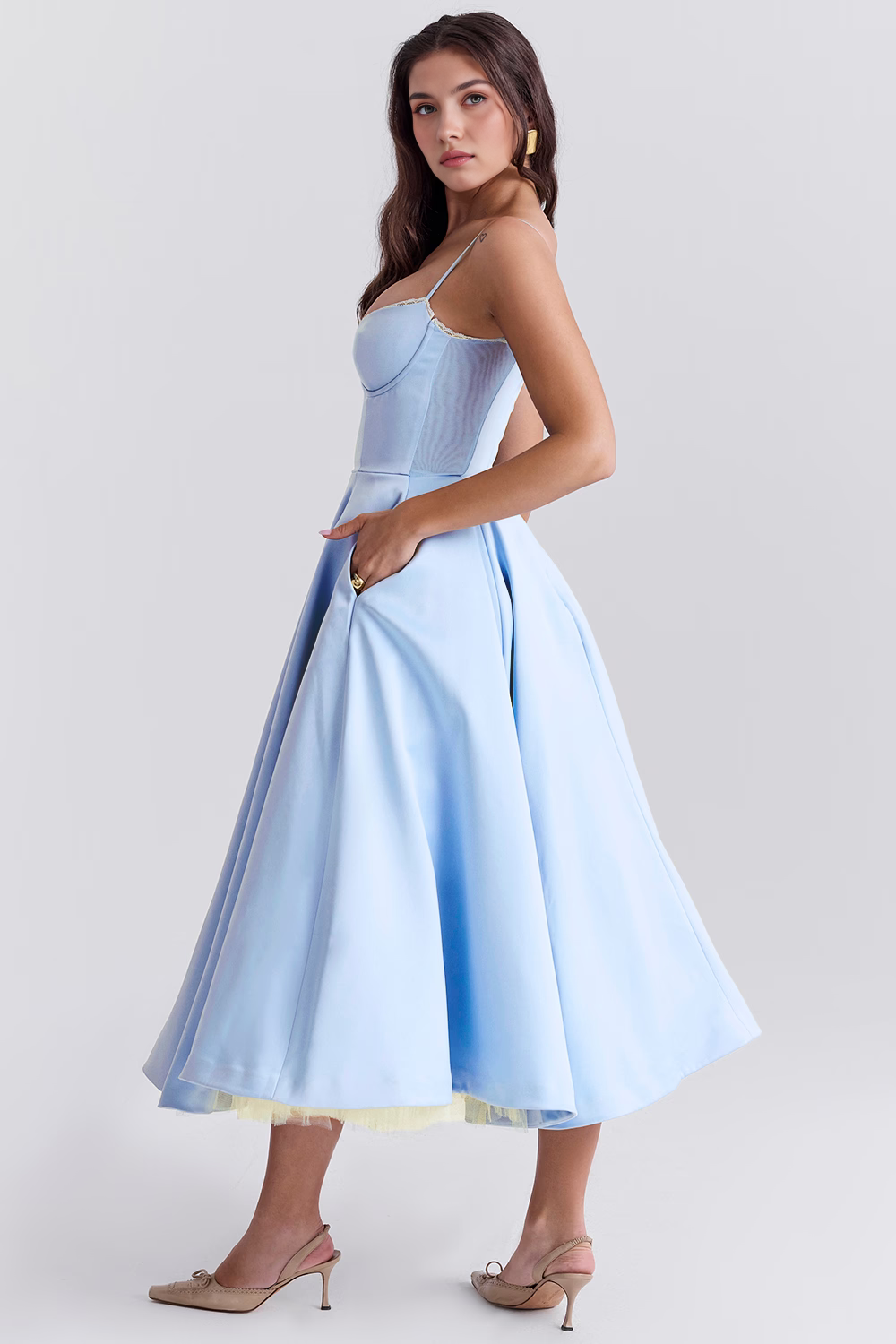Vestido Midi Ágata - Dupla Camada