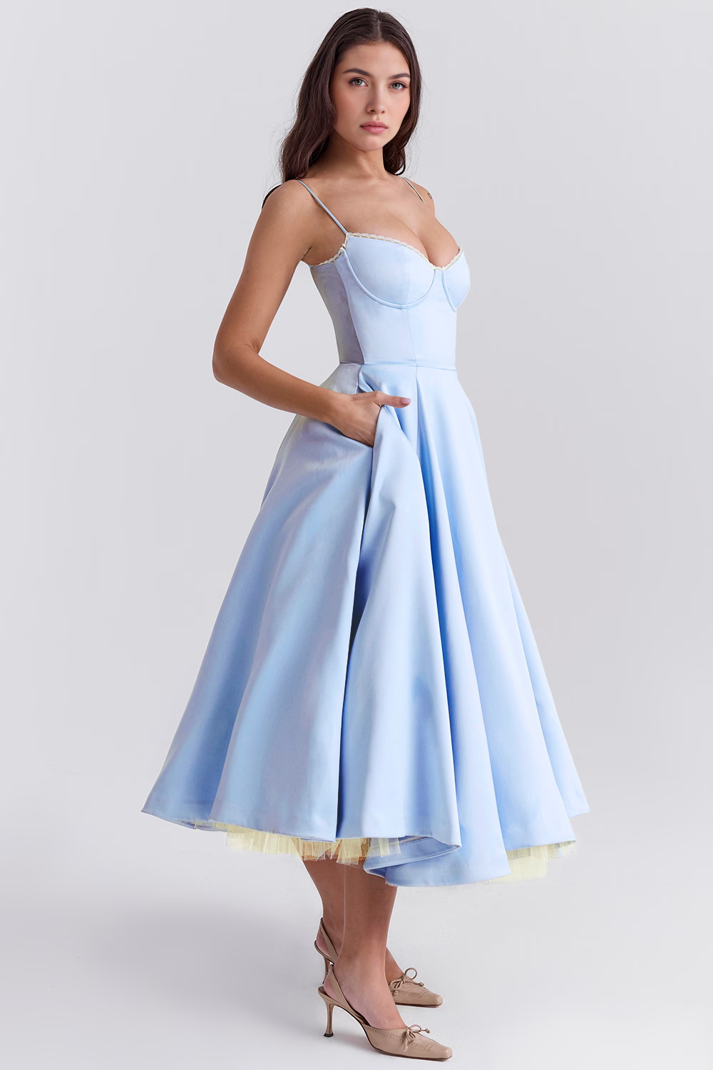 Vestido Midi Ágata - Dupla Camada