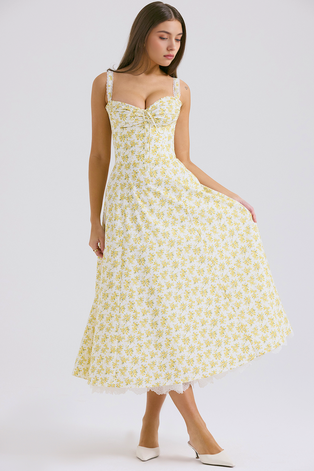Vestido Bustier Renda Kaia
