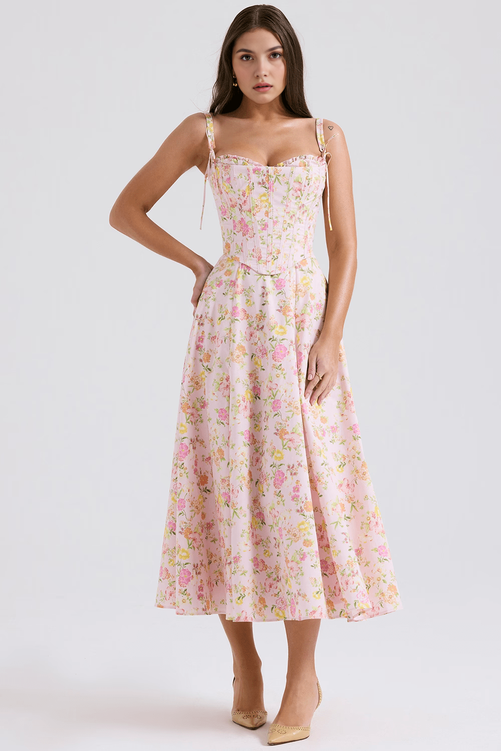 Vestido Midi Fiorella + Corset Removível