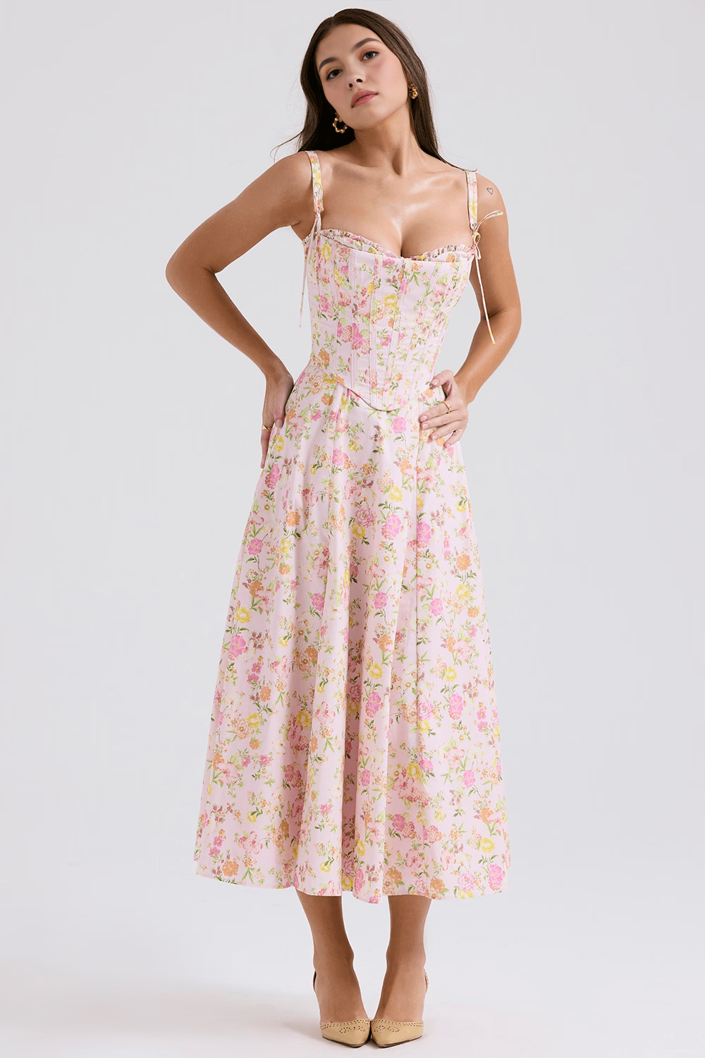 Vestido Midi Fiorella + Corset Removível