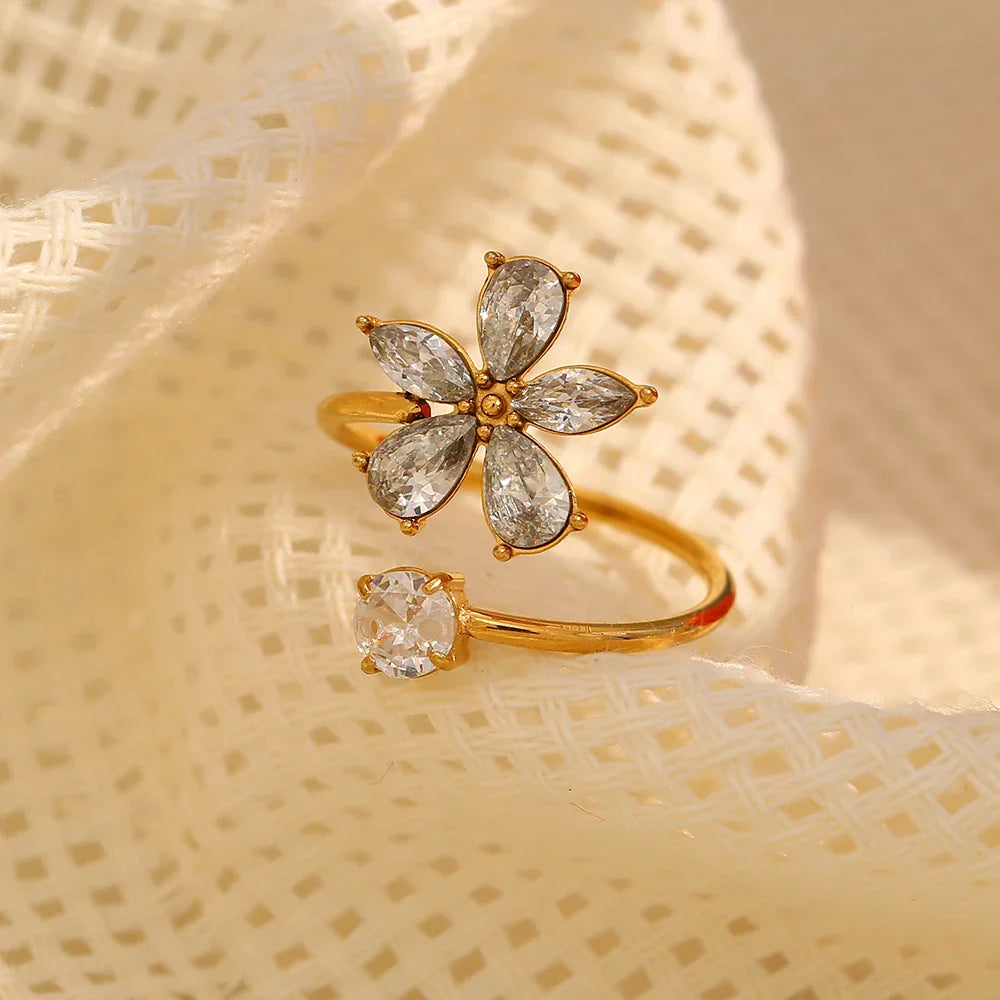 Anel Flor Ouro