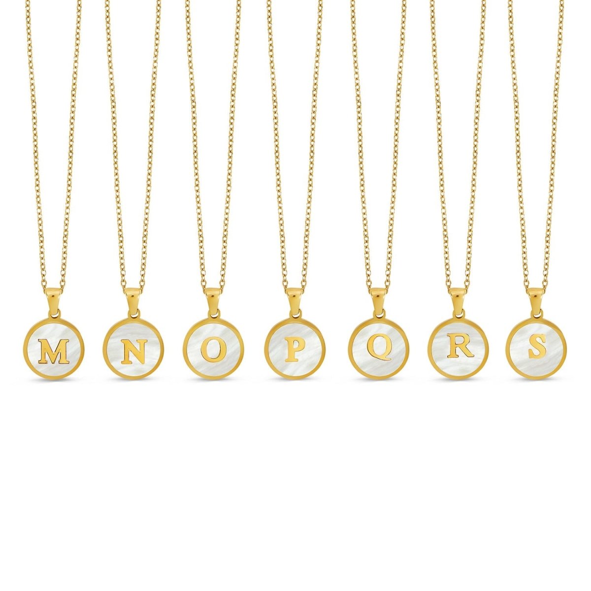 Colar Letra Inicial Marble Banhado em Ouro 18K