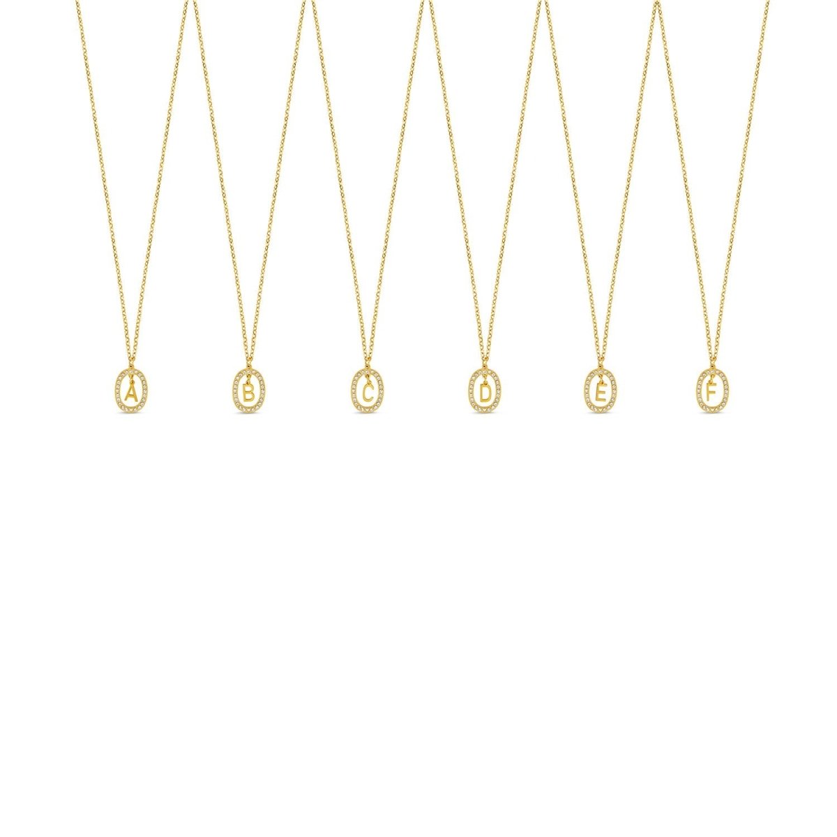 Colar Letra Inicial Prism Banhado em Ouro 18K