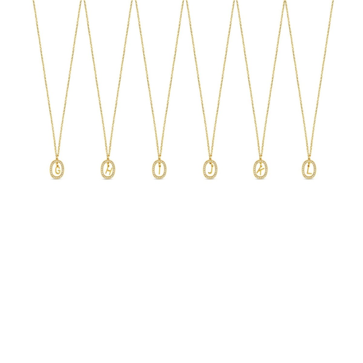 Colar Letra Inicial Prism Banhado em Ouro 18K
