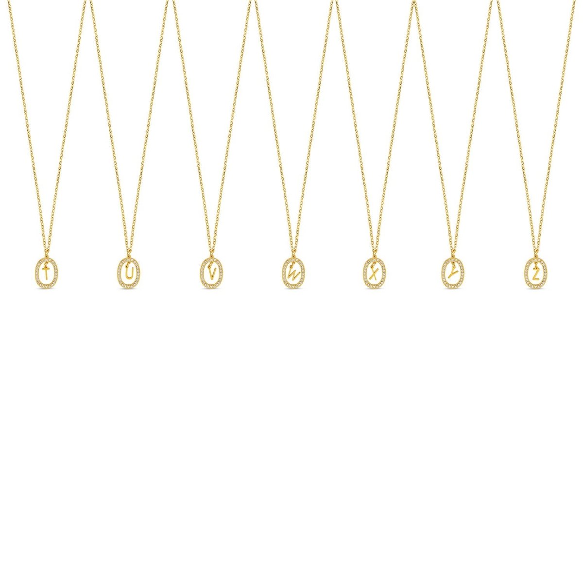 Colar Letra Inicial Prism Banhado em Ouro 18K