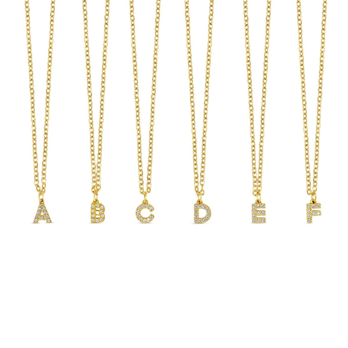 Colar Letra Inicial Stone Banhado em Ouro 18K