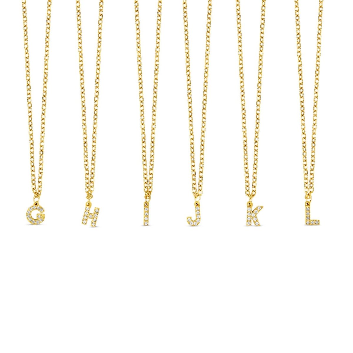 Colar Letra Inicial Stone Banhado em Ouro 18K