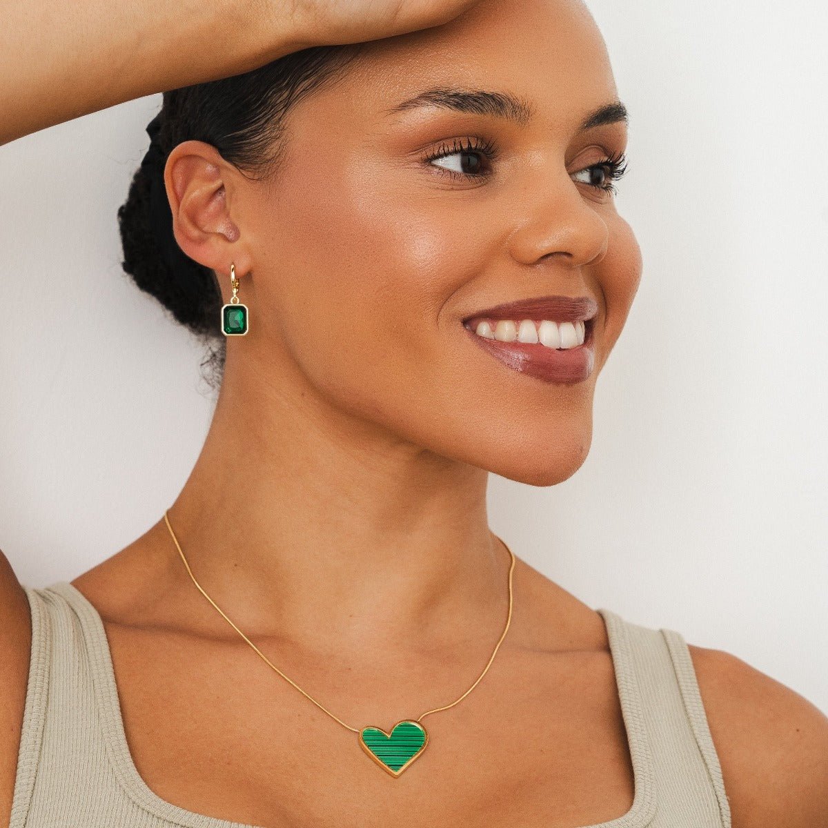 Colar Sweet Alhambra Inspiração - Coração Verde